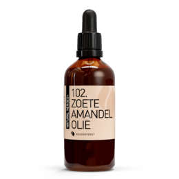 Sweet almond oil, cold-pressed, available in 100 ml, 300 ml, 1000 ml (jerrycan), and 5000 ml (jerrycan) sizes.