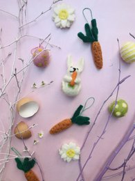 Handmade Hanging Carrots (Bag of 5) Biodegradable Hanging Easter Decoration