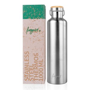 Stainless steel thermos bottle | Drinking bottle, double-walled, vacuum-insulated | 1000 ml
