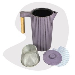 Si støbejern tekande, kaffekande 1,1l lilla