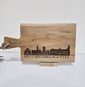 Getränkebrett Buchenholz Skyline Sint Michielsgestel