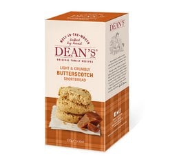 Butterscotch-flavored shortbread cookies in a round shape. Made with high-quality ingredients.