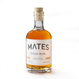 Mates Gold Rum - 0.1ltr bottle, amber-colored rum with a smooth, rich flavor, suitable for sipping or mixing in cocktails.