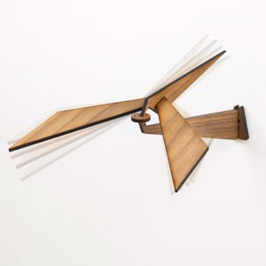 Christmas gift - WALL CHIL puzzle walnut - balancing bird mobile