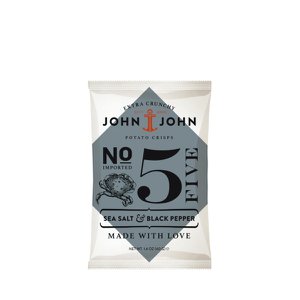 John & John Chips Crisps Sea Salt & Black Pepper 40g bag