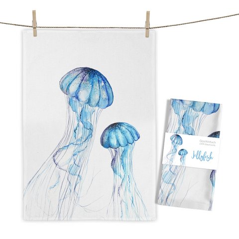 Tea towel Jellyfish Duo