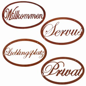 Huis- en tuindecoratie roest deurbord | Wanddecoratie metalen bord voor voordeur, tuin en huis