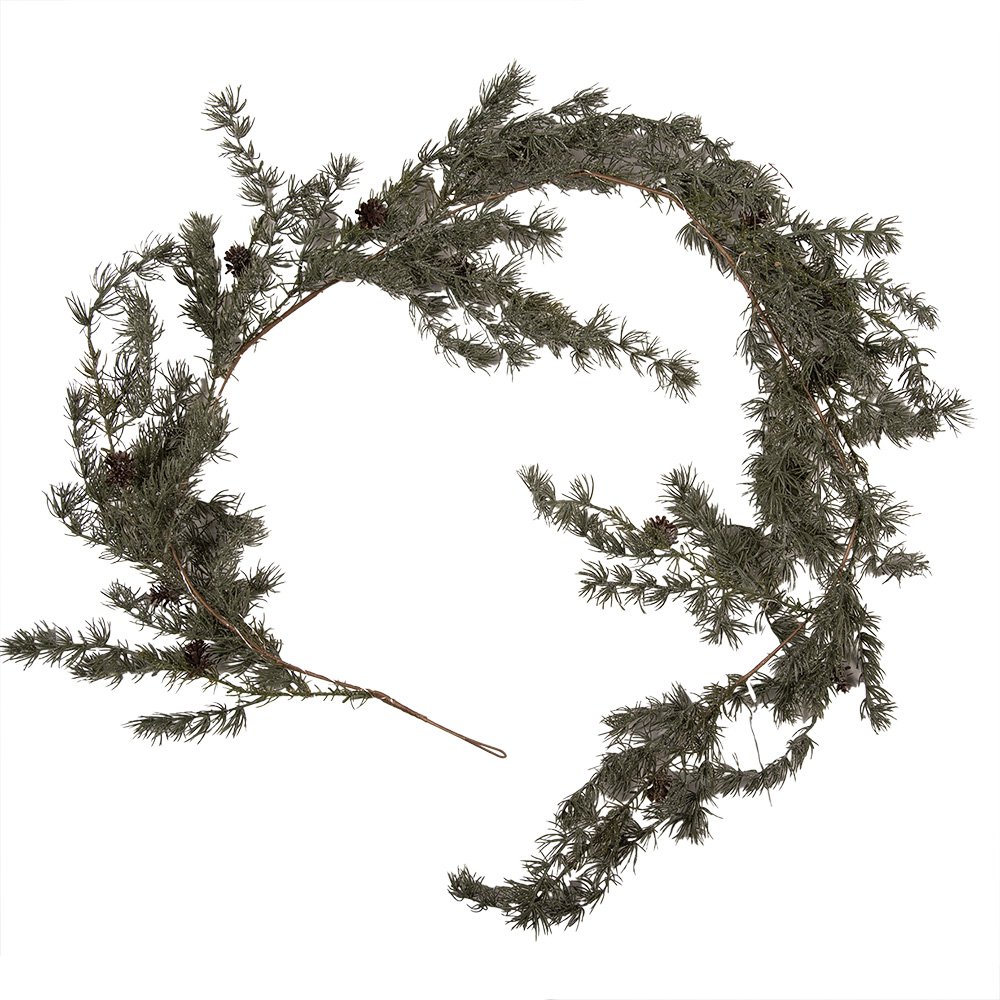 Kerstguirlande 20x7x180 cm / 3xAA Groen Hout