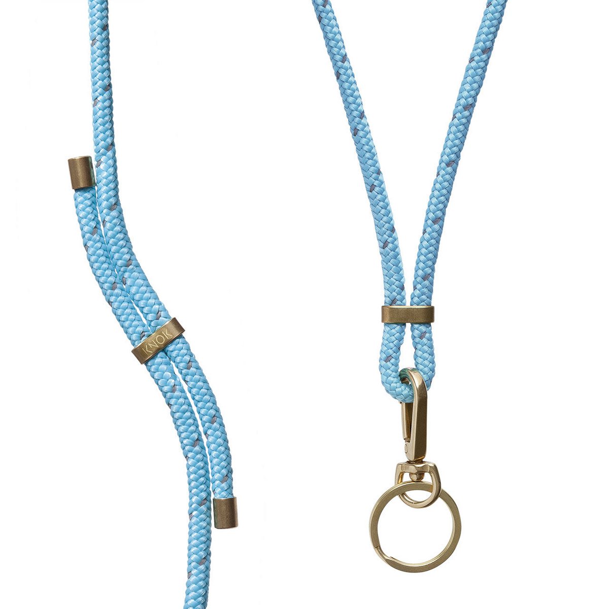 LANYARD NØGLEHOLDER (TURKIS REFLECT)