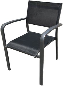 Juventus Stacking chair aluminum with textilene
