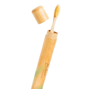 Toothbrush case made of bamboo