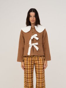 Babydoll Collar Brown Jacket Perfume