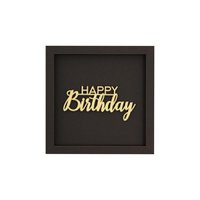 HAPPY BIRTHDAY frame card wood lettering magnet