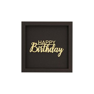 HAPPY BIRTHDAY- Rahmen Karte Holzschriftzug Magnet