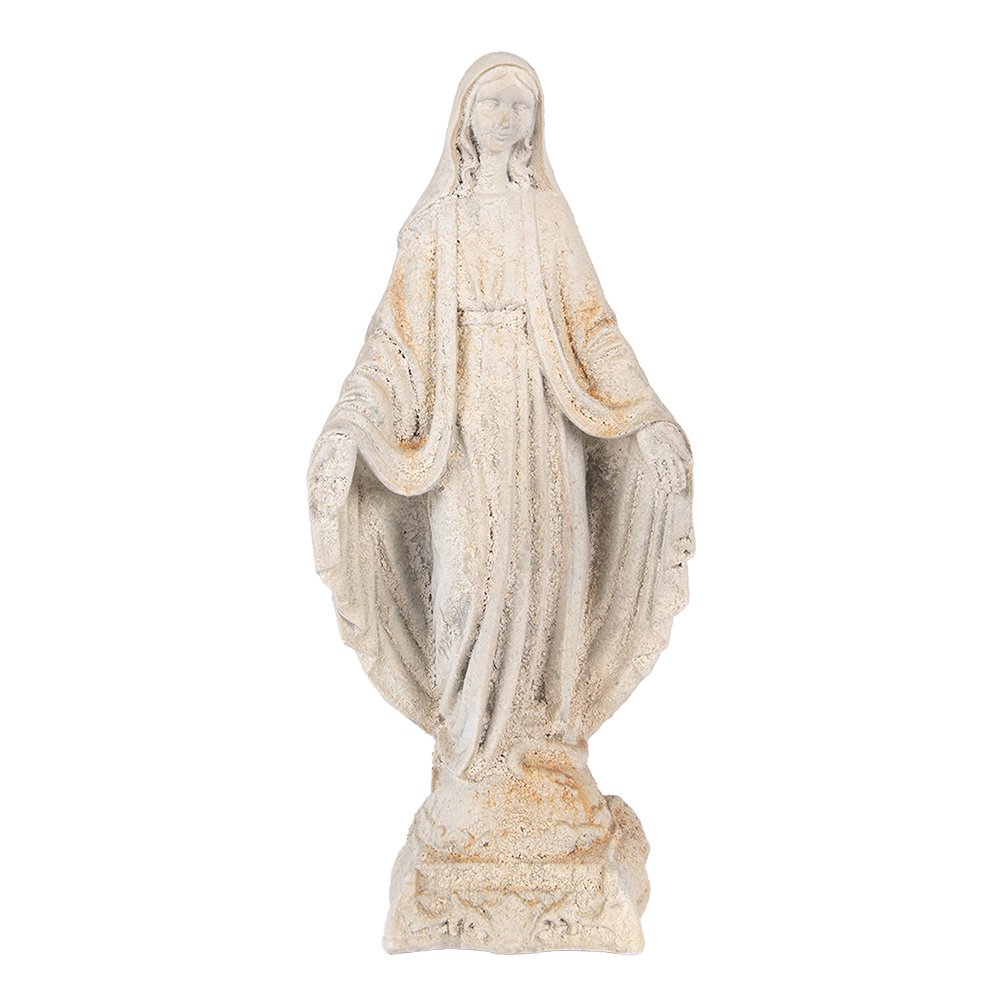 Decoratie Beeld Maria 17x12x41 cm Beige Keramisch materiaal
