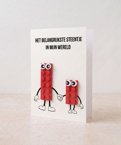 Postkarte zum Muttertag – Baustein LEGO