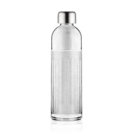 Matte black carbonator with sleek, modern design for making carbonated drinks at home.