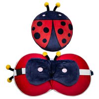 Relaxeazzz Adorabugs Ladybird Plush Travel Pillow & Eye Mask