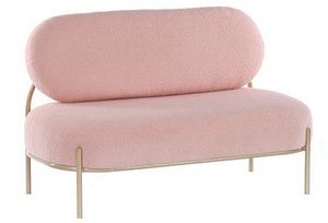 BANK POLIESTER METAAL 120X61X79 ROSA MB196090