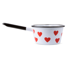 0,9l Enamel Saucepan | Love