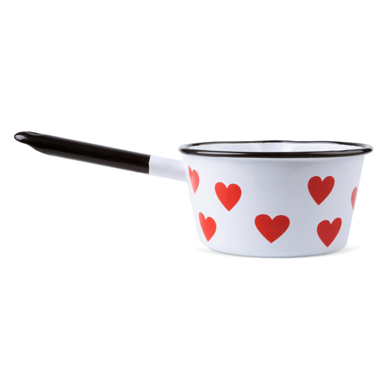 0,9l Enamel Saucepan | Love