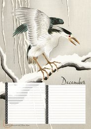 Calendario di compleanno Stampe di uccelli del maestro giapponese Koson