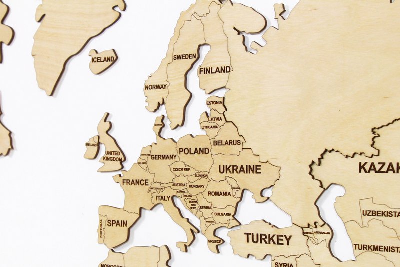 Mappa del mondo in legno, mappa del mondo in legno
