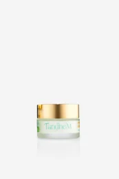 White cream jar with gold lid, luxurious skincare moisturizer, 50ml facial treatment product
