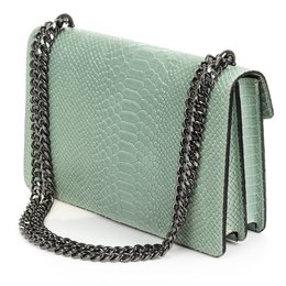 Florence Artegiani. Luce Damenhandtasche. Schlangenleder-Gravur aus echtem Wildleder