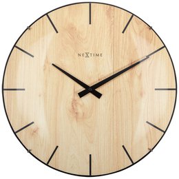 Wanduhr - 35 cm - Kuppelglas - 'Edge Wood Dome'