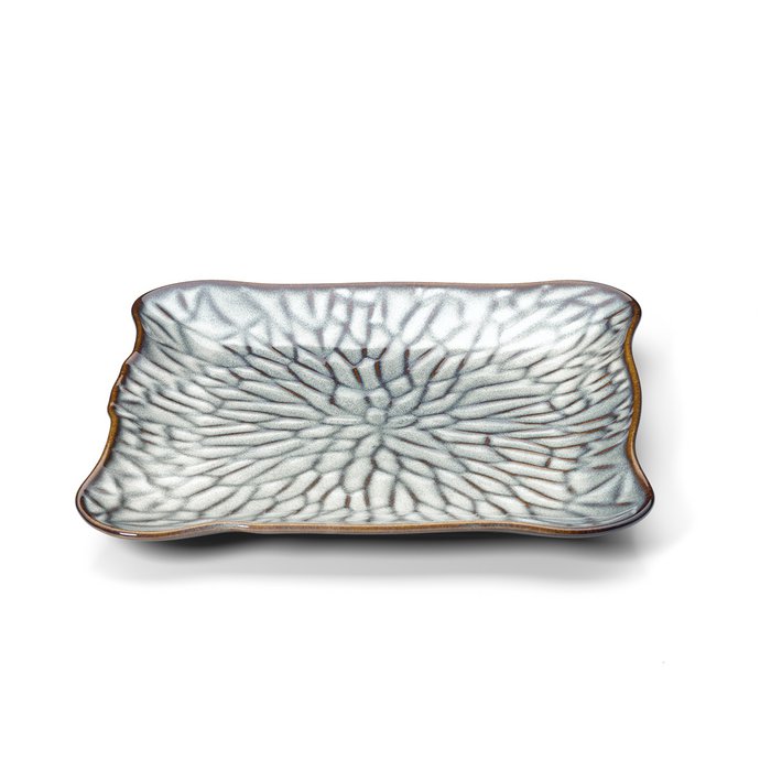 Het Lotus Ice Square Bord - Grijs Bruin - XL