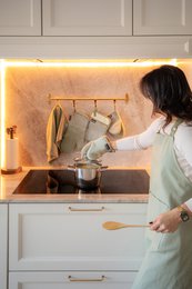  "Set of 2 rectangular potholders, quilted cotton fabric, heat-resistant kitchen textiles, available in multiple colors"