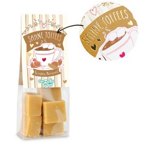 Snack bag cream toffees caramel cubes vanilla