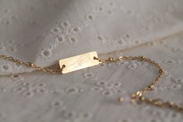 Armbånd Mom and Child & Rose Quartz - Guld