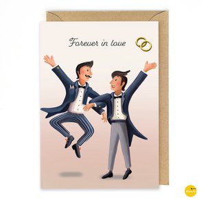 Begrüßungskarte Ehe 2 Männer