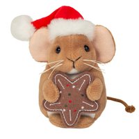 Christmas mouse with biscuit 11 cm - plush toy - soft toy