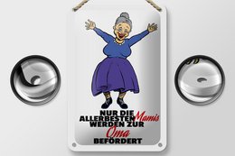 Tin sign saying 12x18cm Mommies become Grandma decoration