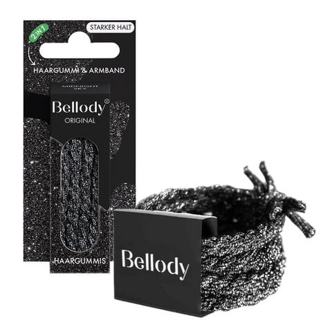 Hair tie glitter - Bellody® (4 pcs.) - Stylish braided hair tie
