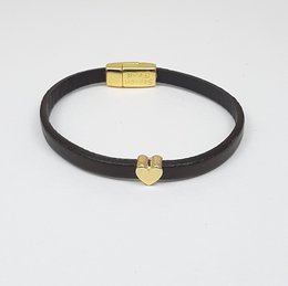 Cuore Semplice Spremere placcato oro 24K
