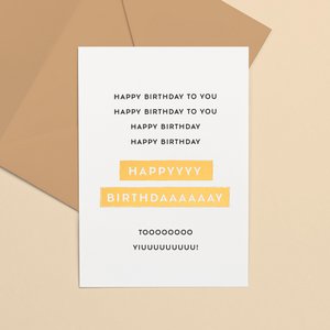 Greeting card gold foil | Happy birthday