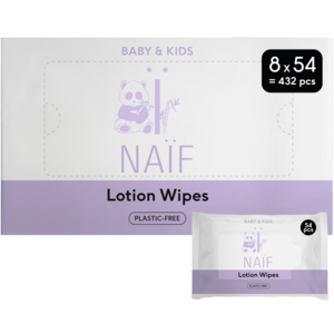 Naïf Plasticvrije Lotion Billendoekjes voor Baby & Kids 8 packs