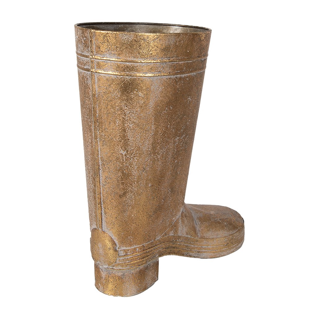 Planthouder Laars 37 cm Goudkleurig Metaal Plantenpot