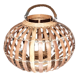 Laterne Bambusbirne mit Handel ohne Glas