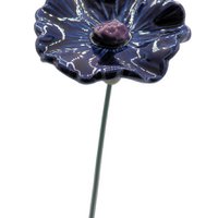 Korenbloem bloem keramiek blauw 5 cm