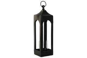 ALUMINUM GLASS STREET LAMP 16X16X55 BLACK FA208322