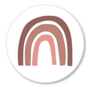 Wall circle Rainbow old pink
