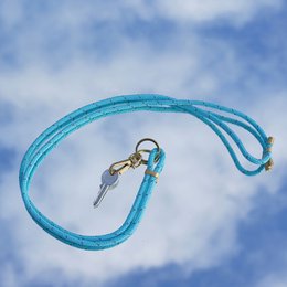 LANYARD NØGLEHOLDER (TURKIS REFLECT)