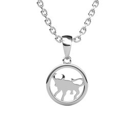Pendentifs Zodiaque Taureau - Argenté et Cristal