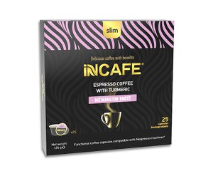 iNCAFE SLIM espresso coffee, 25 Nespresso comp. capsules