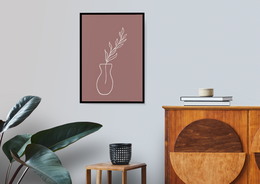 Minimales lila Vase Poster